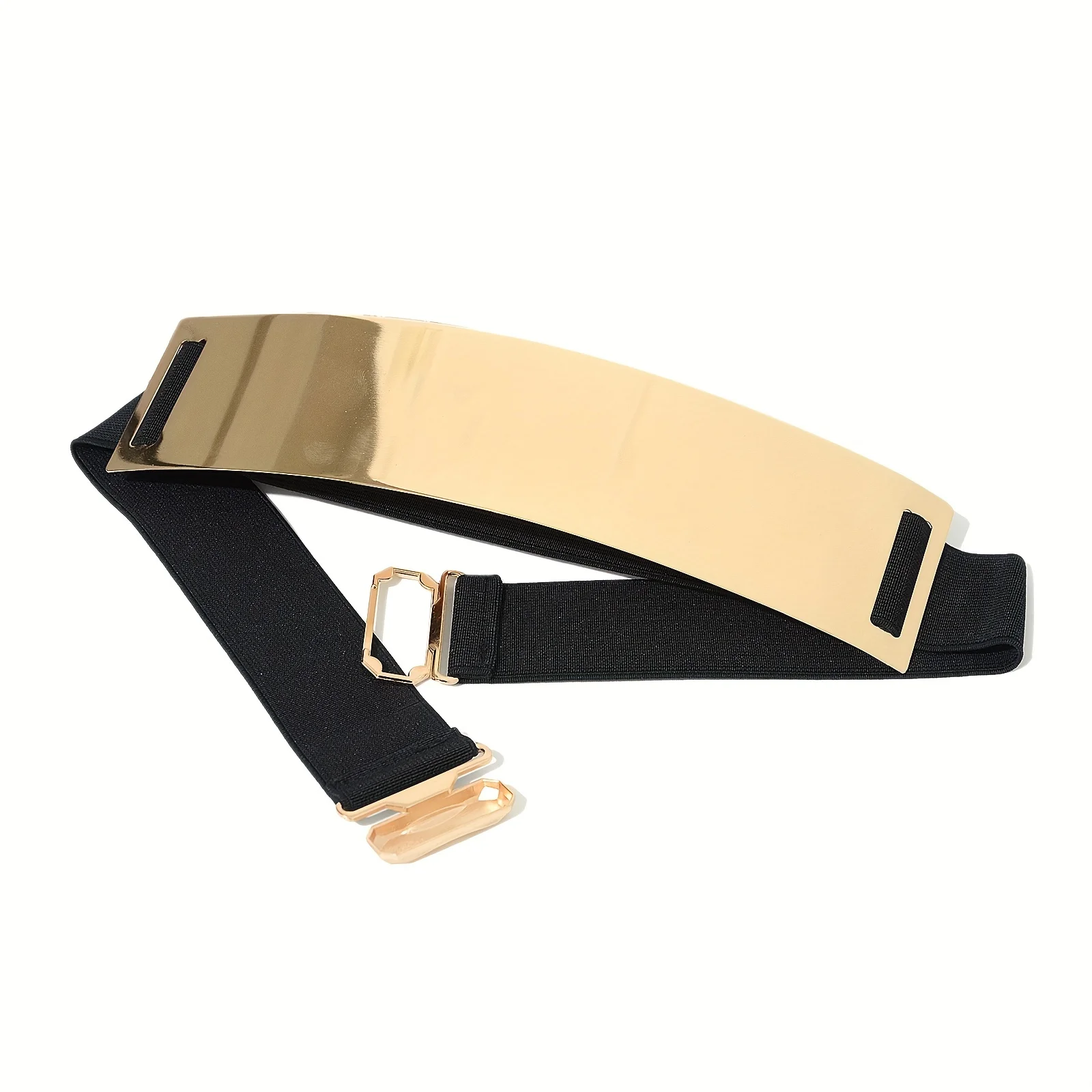 Punk-elegante metallic glanzende brede riem tailleband - perfect voor Y2K-jurken en gordels!