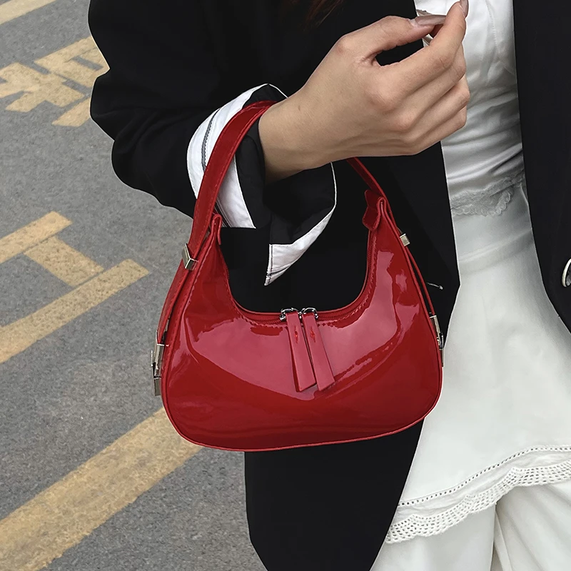 

Designer Women's Shoulder Bag - Classic Crossbody Purse With Magnetic Snap & Elegant Quilted Leather Pattern