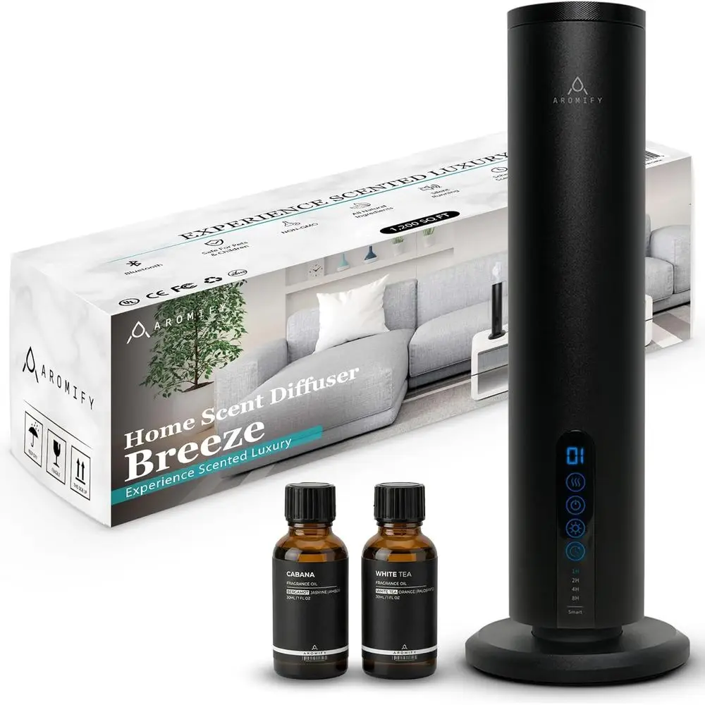 

Breeze WirelScent Diuser, ential Oil Included – Bluetooth & App Control, 1200 Sq t Coverage, No Residue, Sae or Kids & Pets, Hom