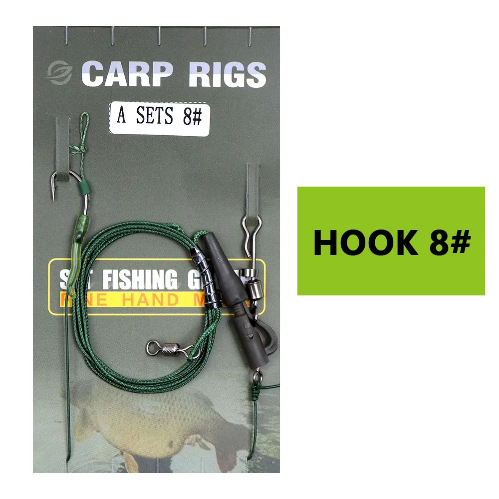 Fertig gebundene Karpfen-Haar-Rig-beschichtete Linie, Hubschrauber-Rigging zum Angeln, Karpfen-Methode, Feeder, Boilie-Angelzubehör, Tackle – Detail 10