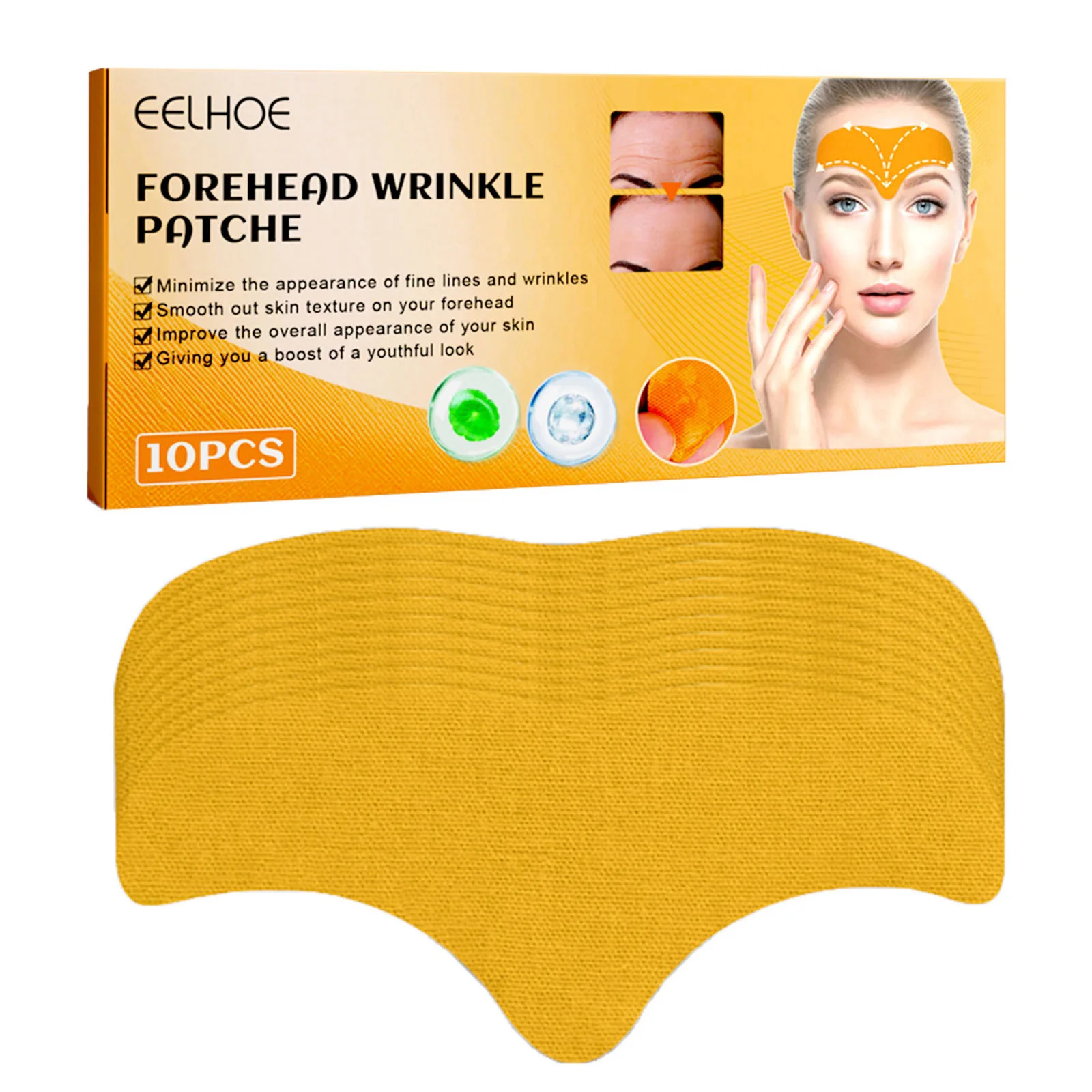 Forehead Anti-Wrinkle Patch Lighten and Smoothen Face Patch for Overnight Loose Skin Repair