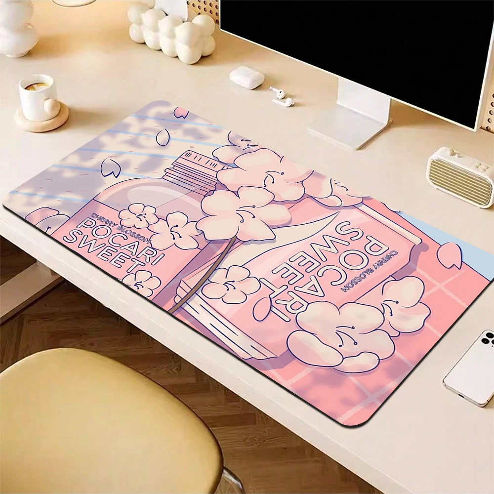 

Large Anime Pink Mousepad Gamer Cute Kawaii XXL Gaming Mouse Pad Rubber Otaku Locking Edge Big Fashion Laptop Notebook Desk Mat