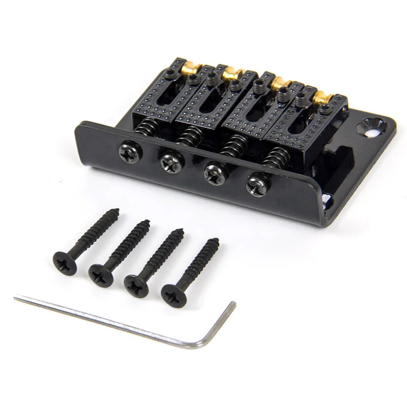 60x38.5mm 4-String Guitar Roller Bridge Fixed Hardtail Bridge Roller Saddles Top-Loading For Cigar Acoustic Box Guitar Parts