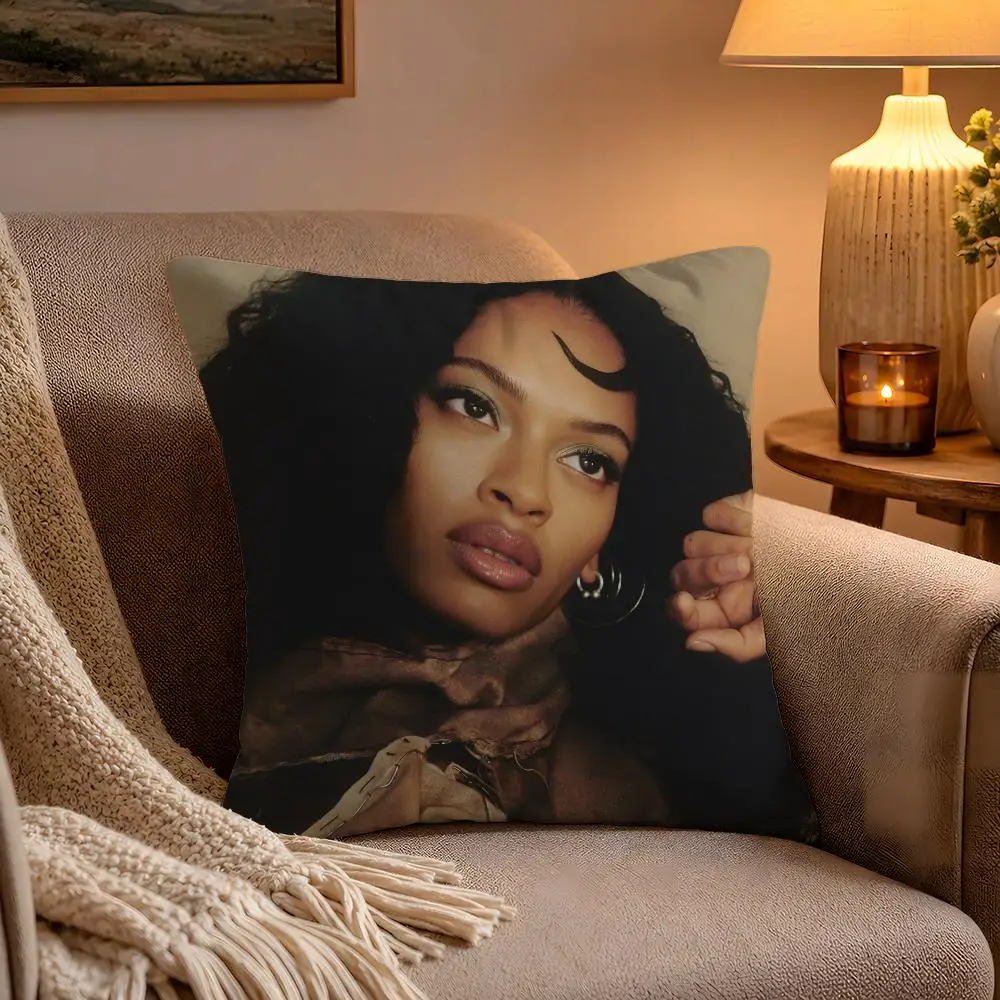 Hot Singer A-Annahstasia Pillow Case Soft Plush Cushion Cover Double Print and Invisible Zipper for Sofa Home Car Use