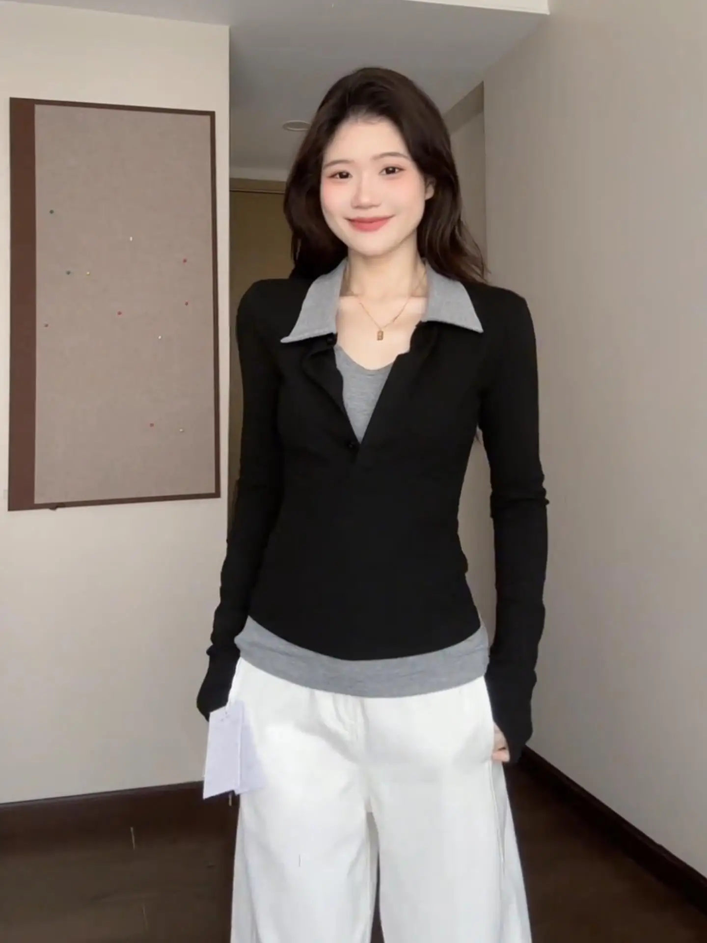 

Футболка с длинным рукавом больших размеров, облегающая, с цветными блоками, повседневная, удобная, из смесового хлопка, осенне-зимняя модная верхняя одежда для женщин