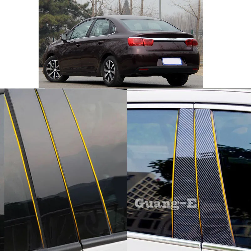 

Car PC Material Pillar Post Cover Door Trim Window Molding Sticker Plate Accessories For Citroen C4 2016 2017 2018 2019