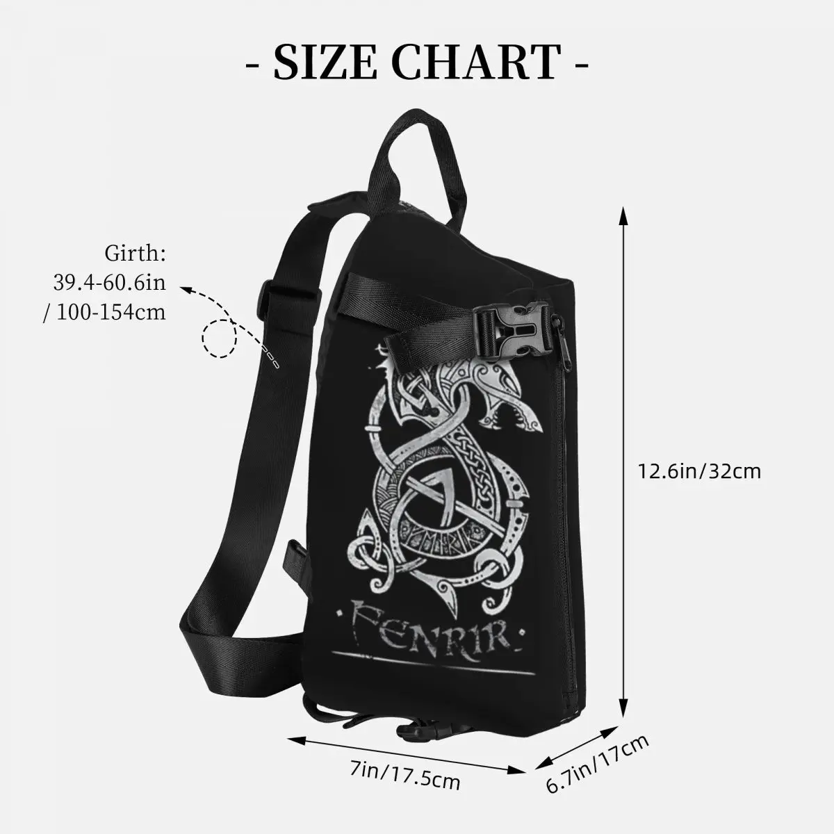 Viking Loki Son Fenrir torba na klatkę piersiowa mężczyźni chusta plecak typu Crossbody torba na klatkę piersiowa podróżny plecak turystyczny torba na ramię