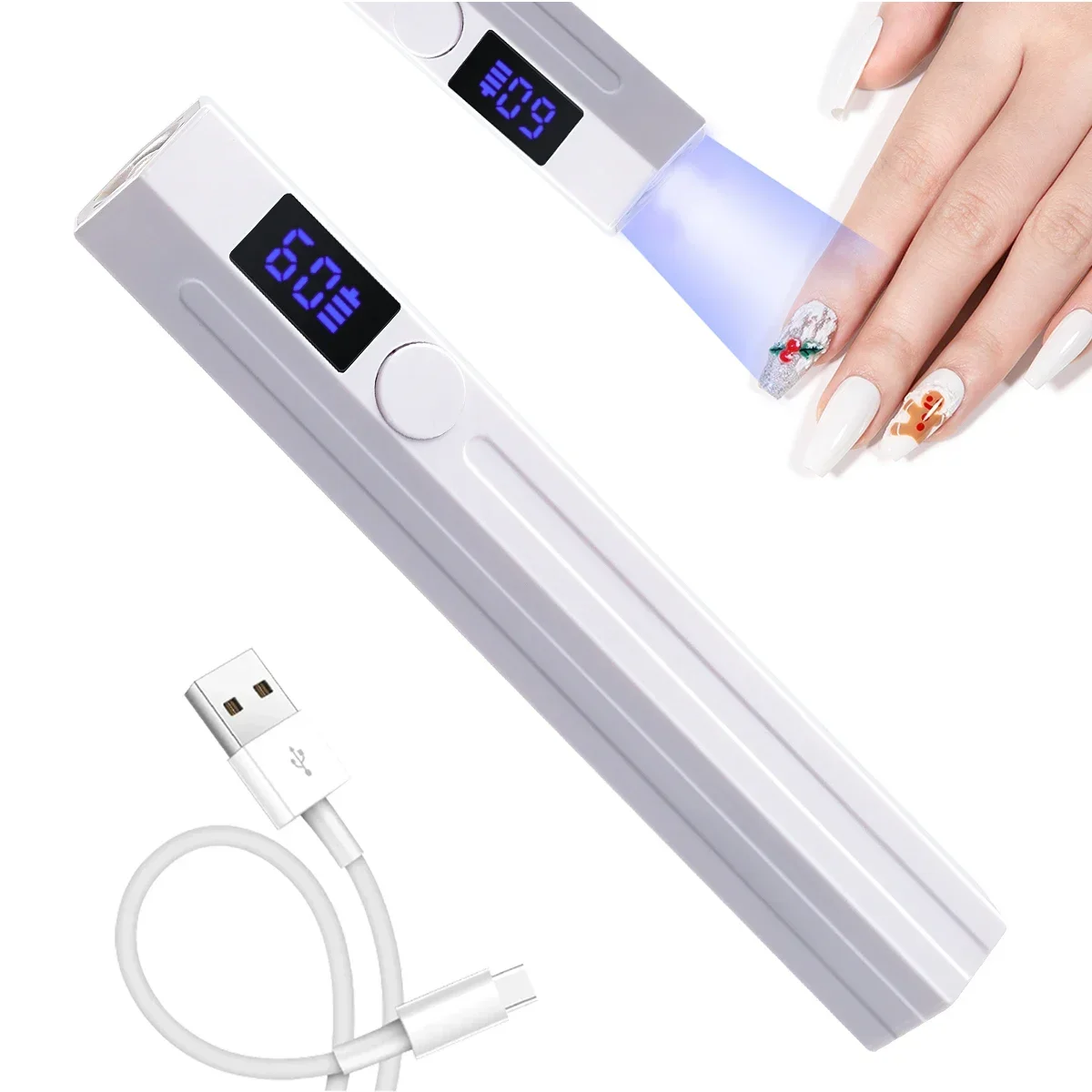 

Handheld Mini Nail Lamp UV LED Nail Light For Curing All Gel Polish USB Rechargeable Quick Dry Manicure Machine Nail Equipment