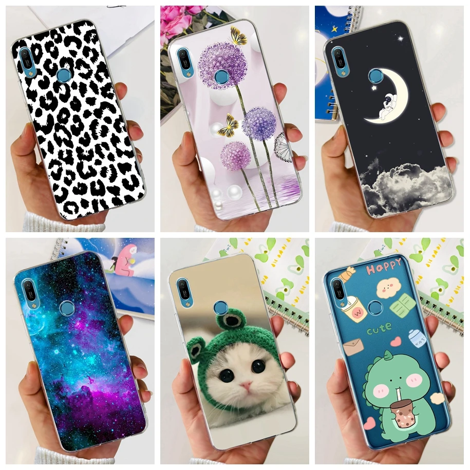 Cartoon Cover For Huawei Y6 2019 Case MRD-LX1 MRD-LX3 Soft Silicone Phone Case For Huawei Y6 Pro 2019 MRD-LX2 Y 6 Y6s Y6Pro Capa