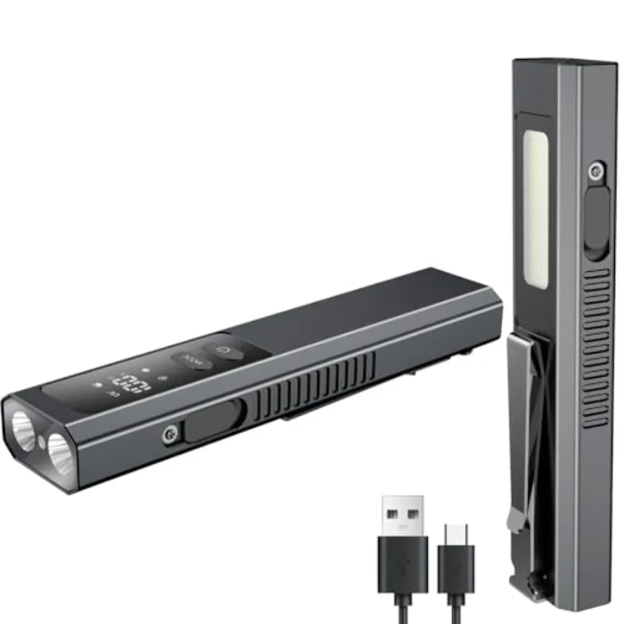 5 in 1 Rechargeable LED Flashlight with Magnet