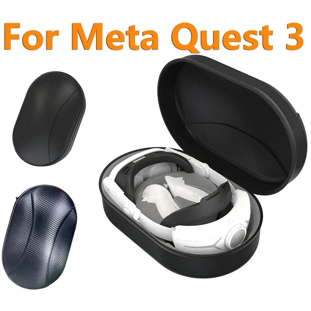 Storage Bag For Quest3 Bag EVA Hard Case Shell Portable Travel Protective Carrying Box for Meta Quest 3 VR Headset Accessories