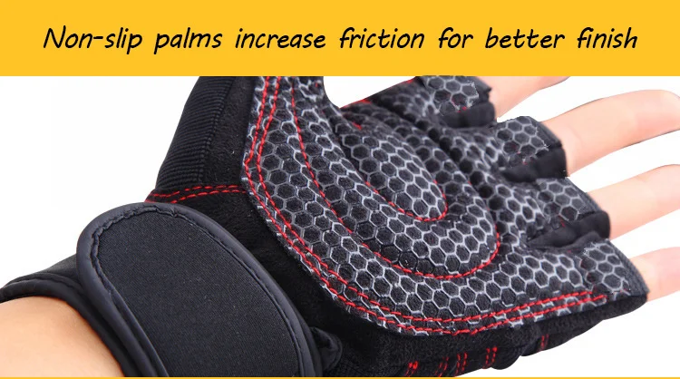 Gym Handschuhe für Männer Frauen Fitness Gewichtheben Armband Handschuhe Bodybuilding Training Sport Übung Radfahren Handschuh Stoßfest – Detail 6