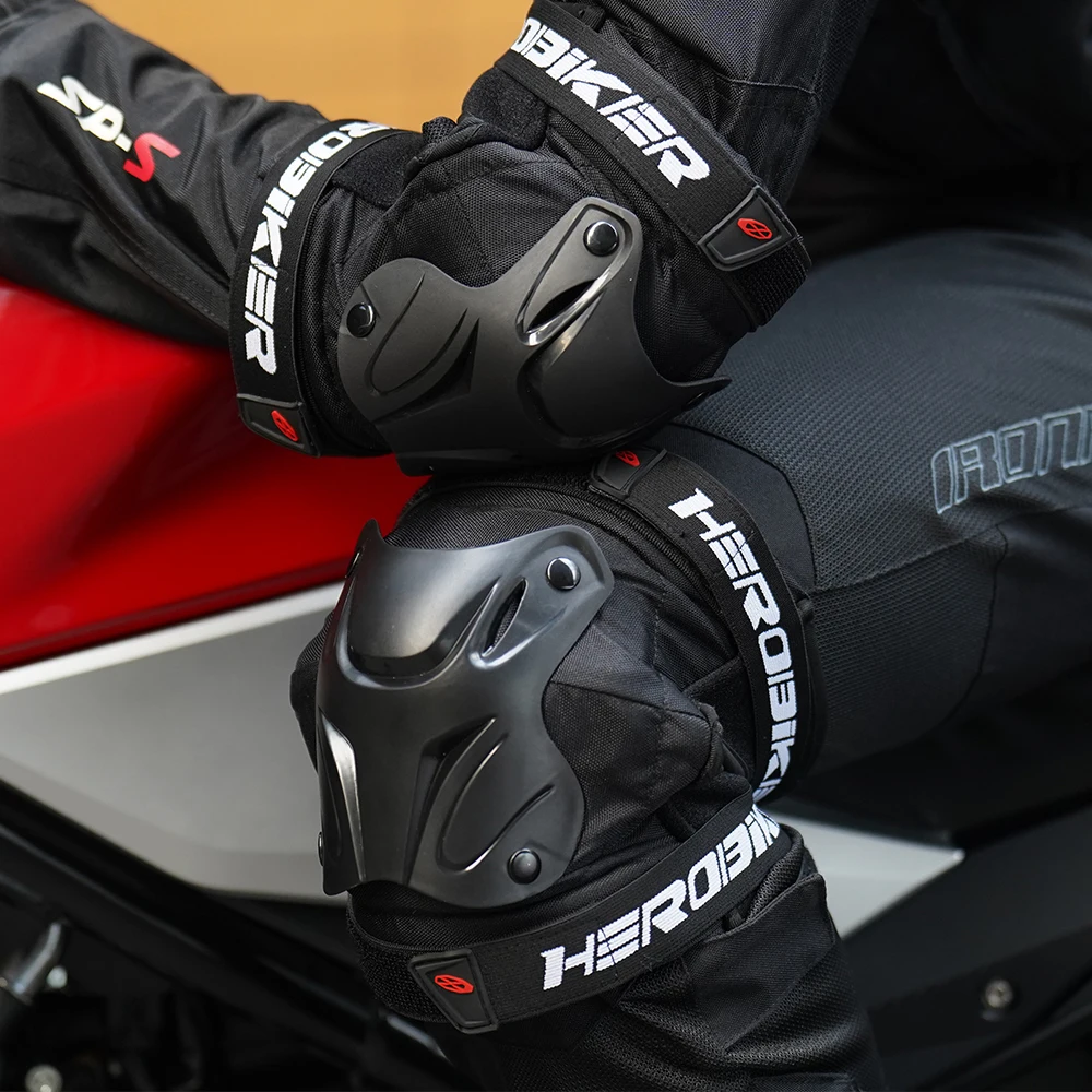 2PCS Motorcycle Knee And Elbow Protection Four Season Protection Leg Protection Equipment Outdoor Riding Protective Gear