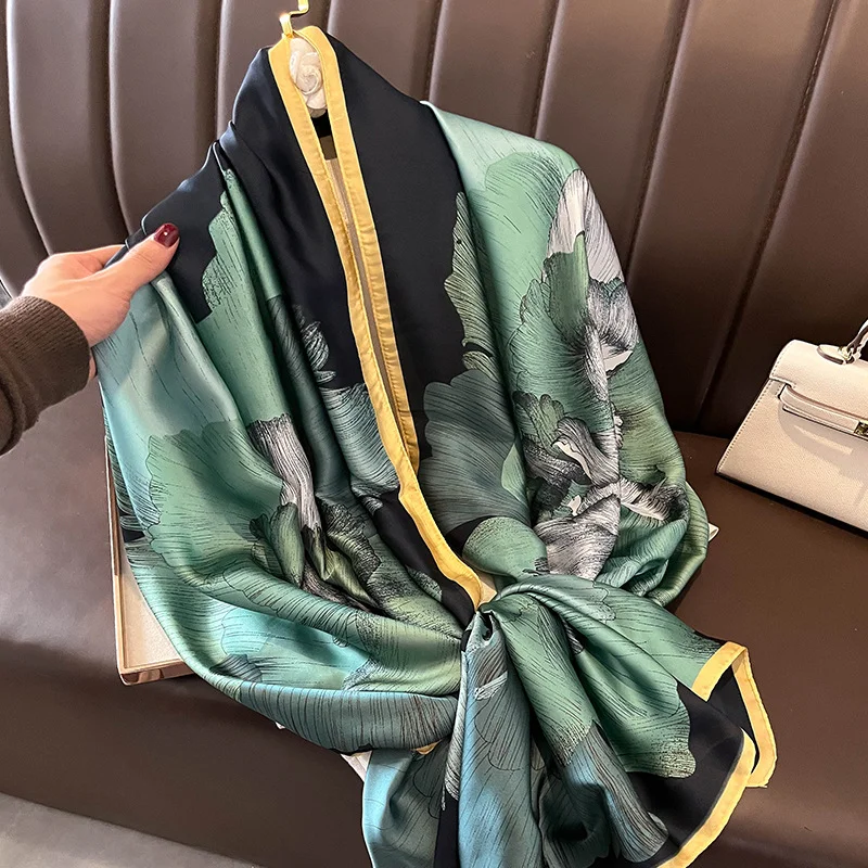 

180*90 см зимние роскошные брендовые винтажные женские большие шали с принтом, хиджаб, платок, дизайн с принтом, женские модные пляжные палантины, платки на голову