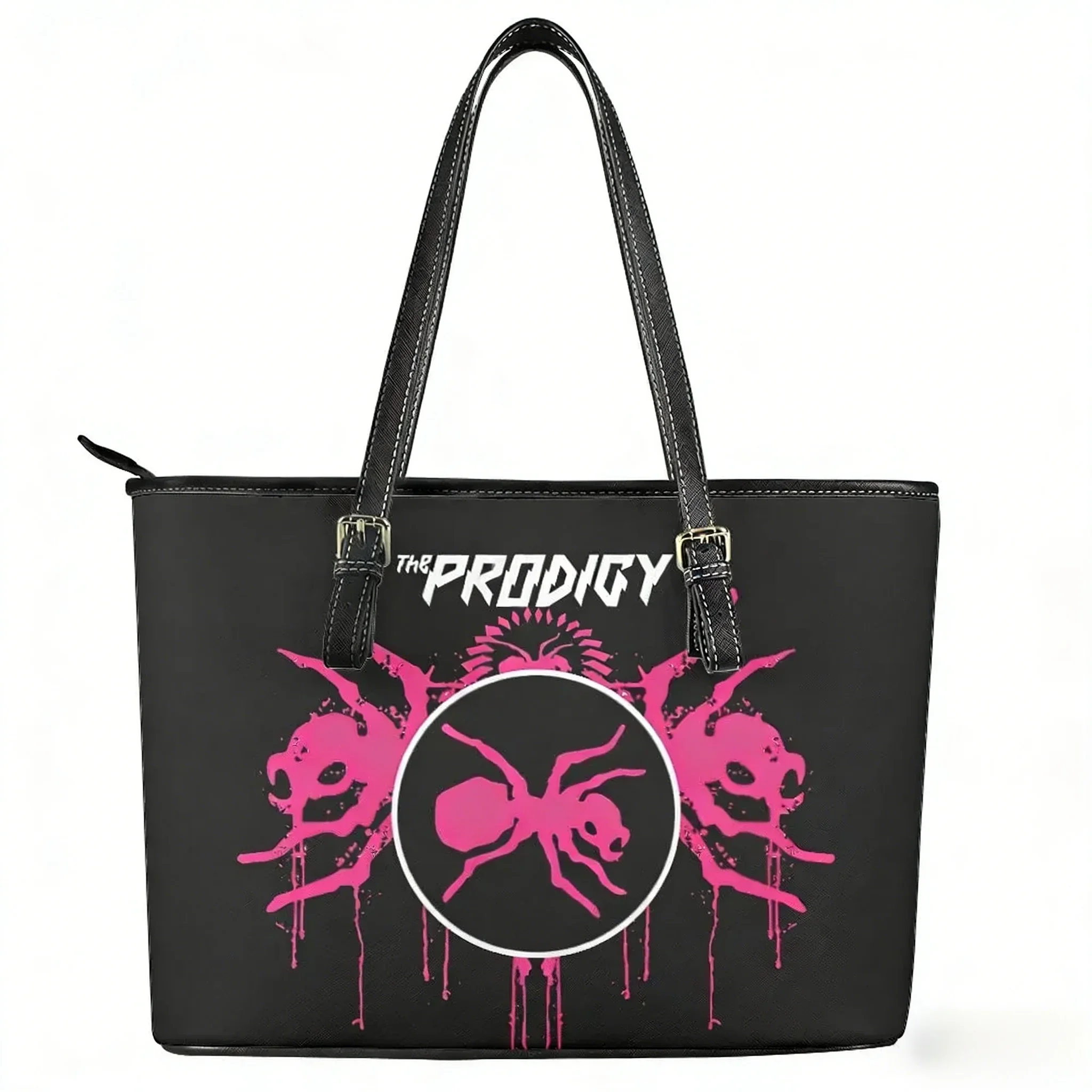 

The Prodigy Rock Band Custom Handbag Womens Mens Personalized Tote Bag Shoulder Bag Business Leather Purse Travel Bag Gift