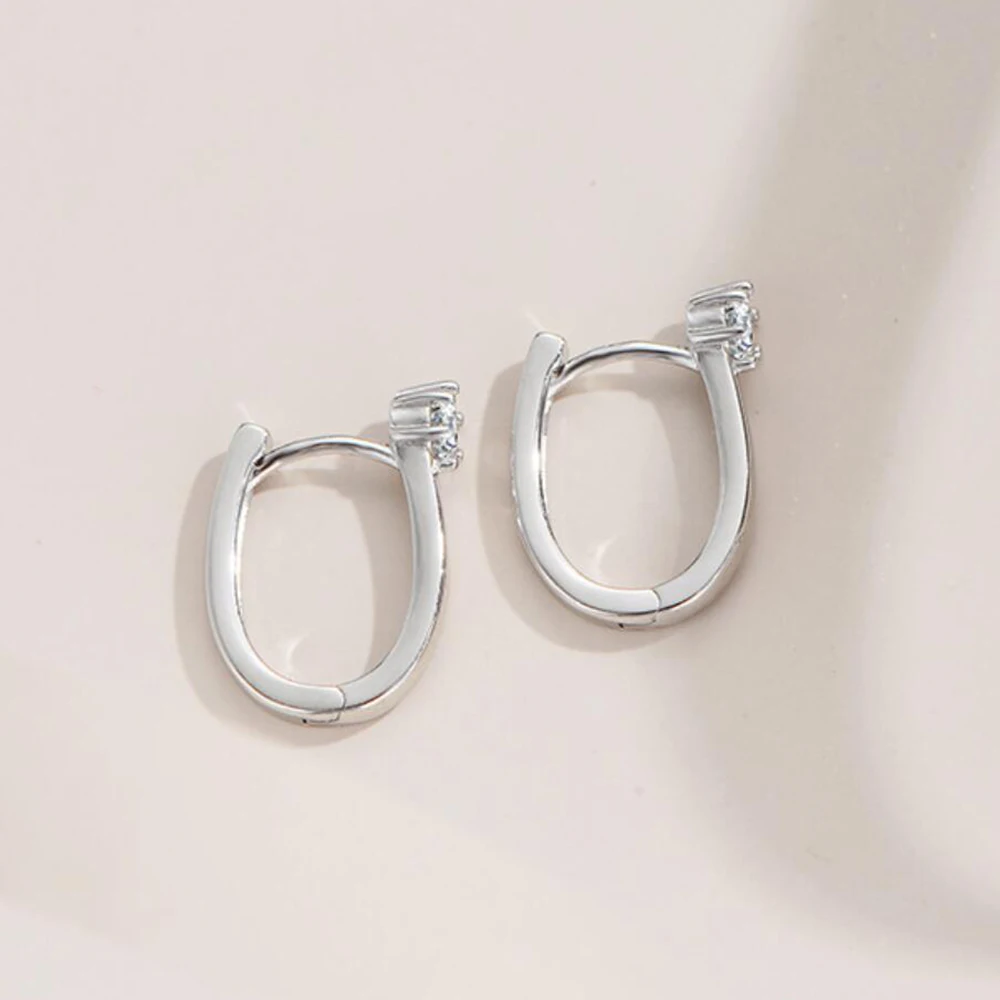 0.3ct Moissanite Diamond Hoop Earrings For Women  100% Sterling Silver Summer Style Hypoallergenic Fine Jewelry Drop Shipping