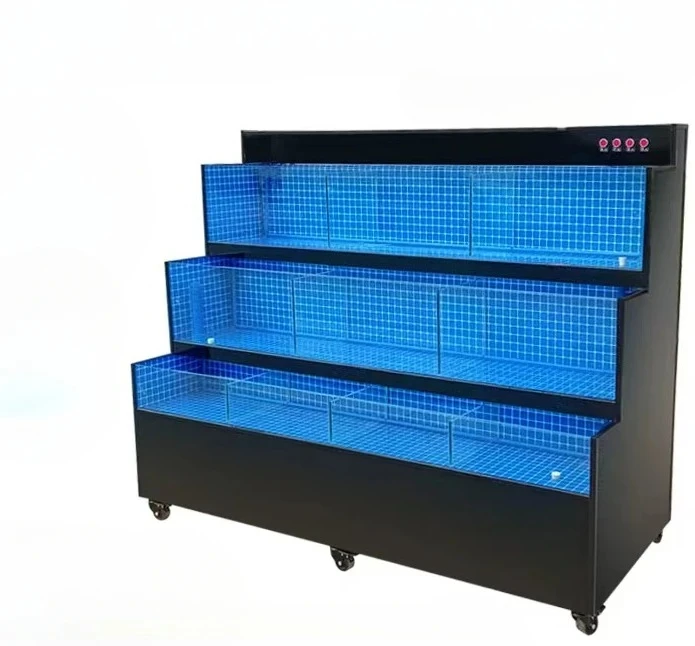 

Мобильный аквариум для морепродуктов, отель, специальный холодильник, встроенное стекло, постоянная температура, коммерческий бассейн из ракушек на заказ