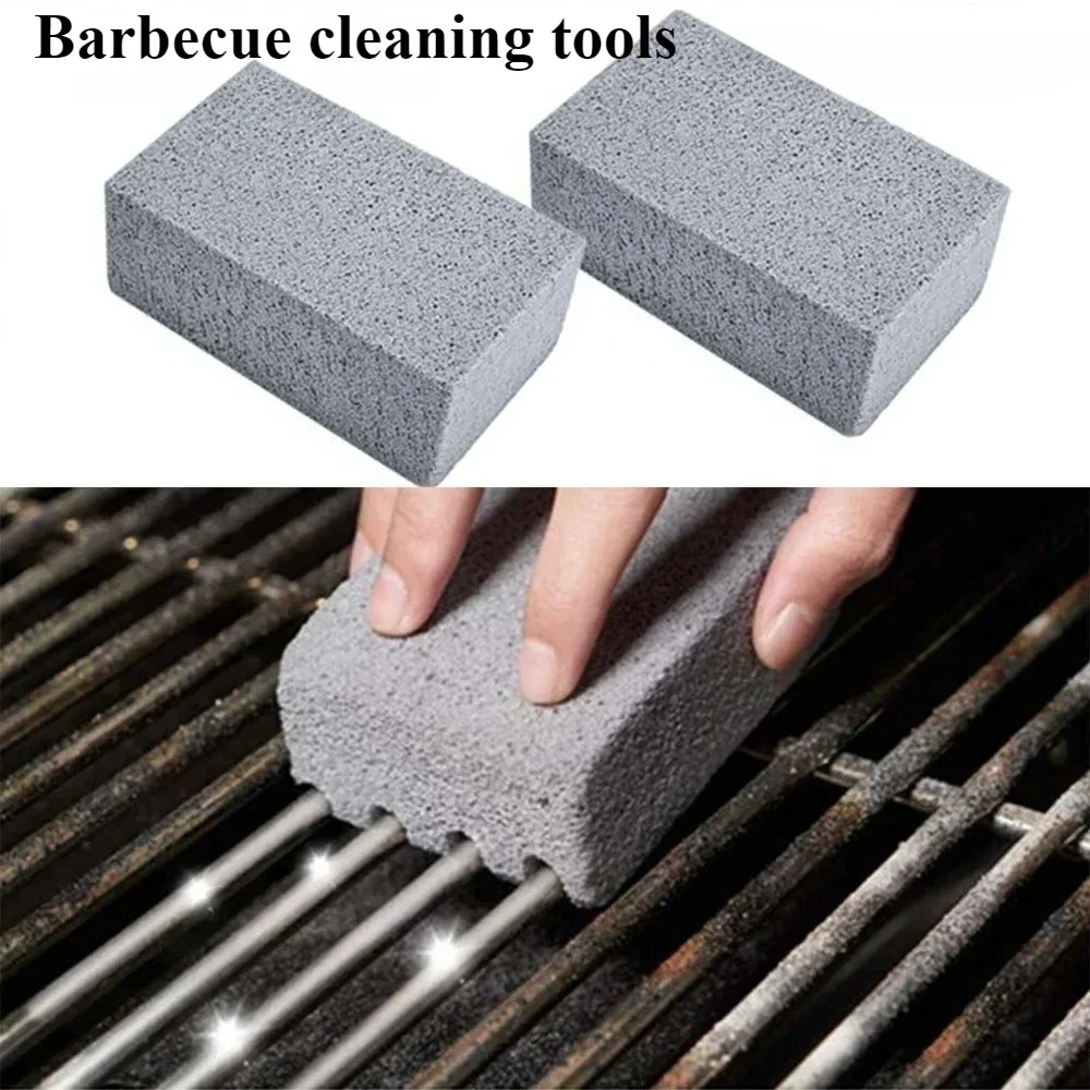4 SZTUK Grill do czyszczenia grilla Blok do czyszczenia grilla Stojaki na kamienie Plamy Środek do czyszczenia smaru Narzędzie do czyszczenia plam olejowych Szczotka do czyszczenia