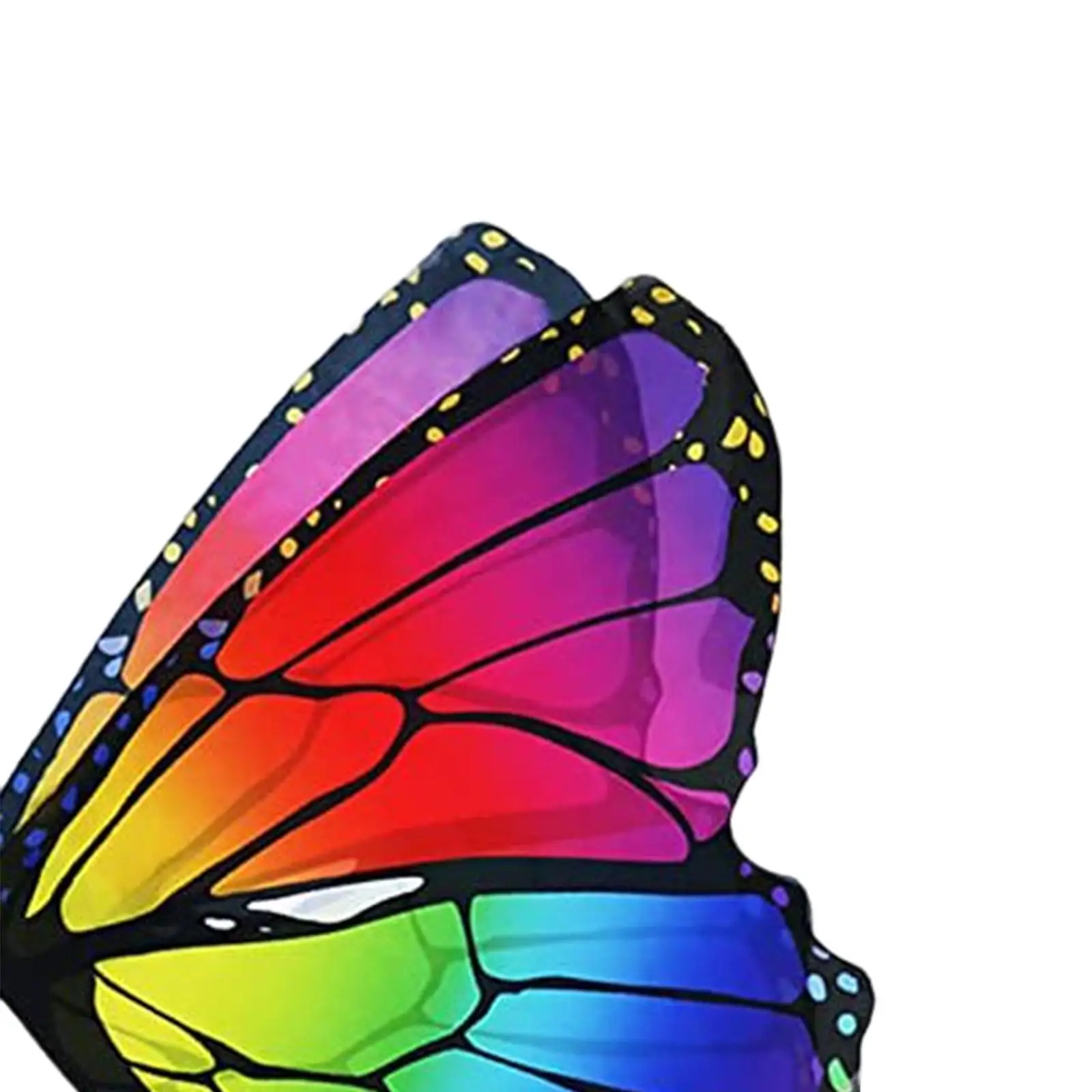 4x Girls Fairy Costume Set Rainbow Tutu Butterfly Wing for Halloween Birthday Photo Prop