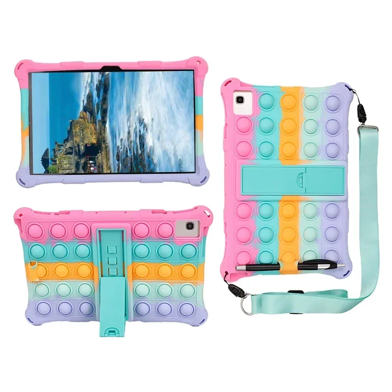 Soft Bubble Cover For Teclast T40 Pro 5G 10.4 2021 Silicone Case for Teclast M40 Pro T50 P20S Kids Anti-Fall Phablet Stand Cases