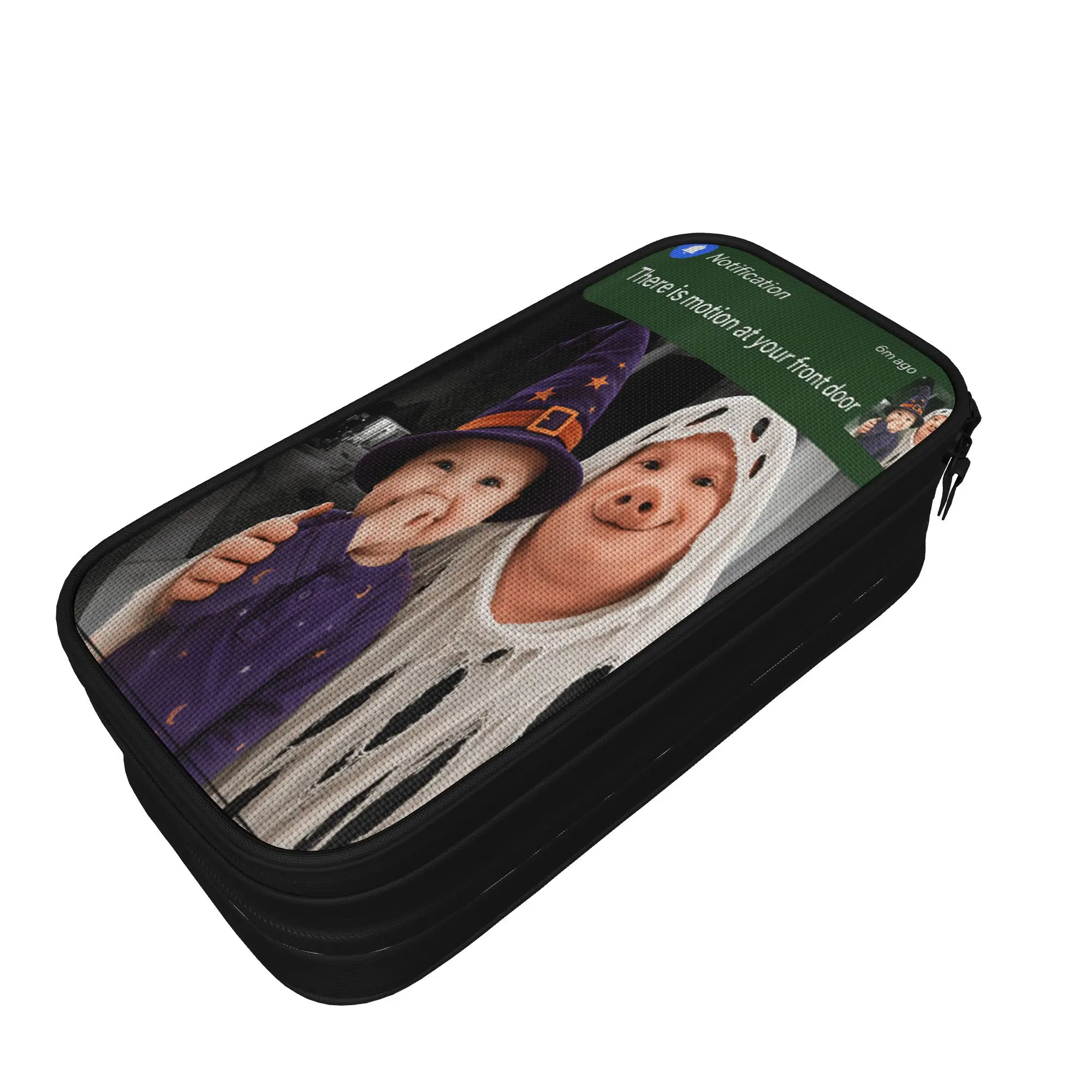 There is Motion At Your Front Door John Pork and Ai Baby Pencil Case School Pencil Cases Canvas Boy Girl Vintage Pencil Pouch
