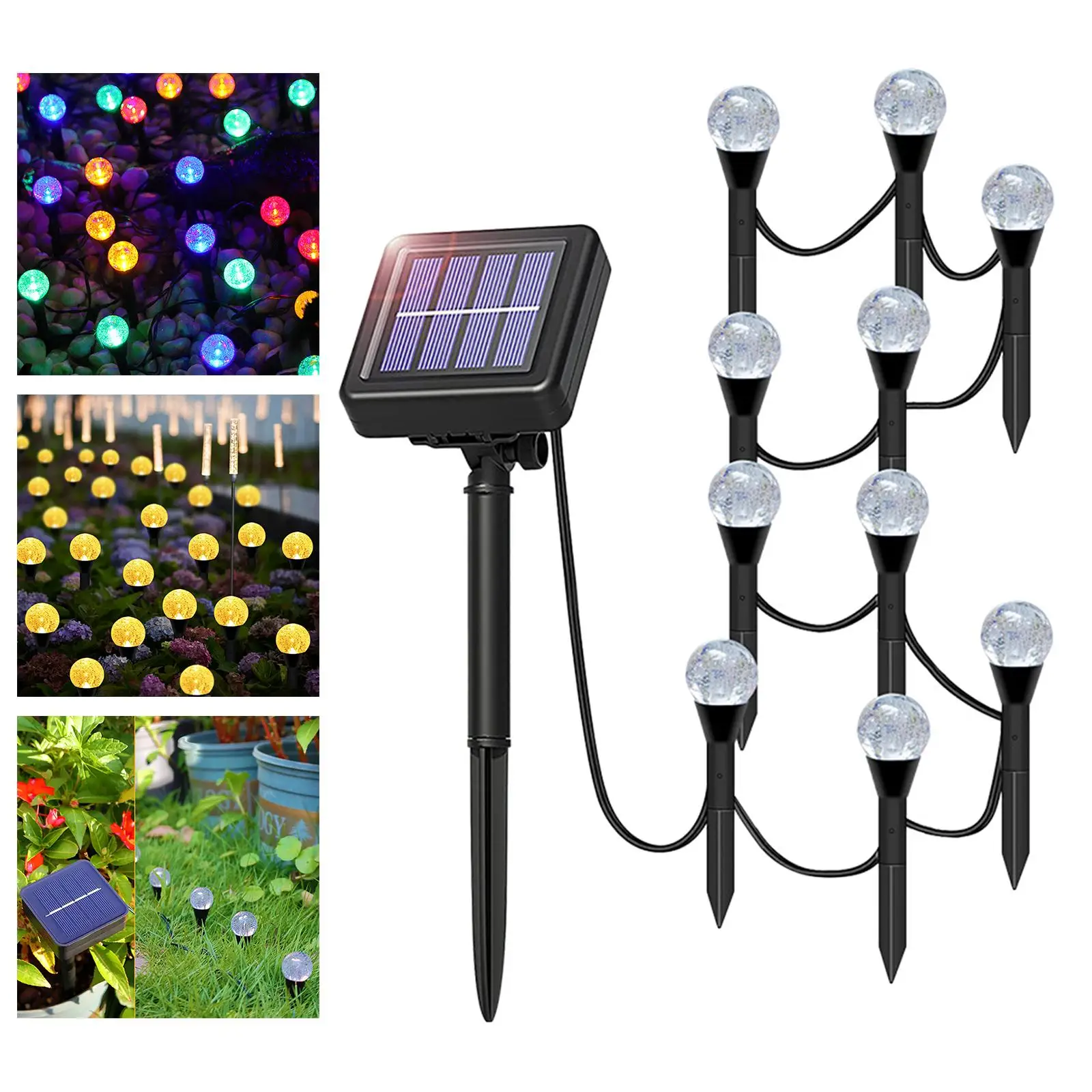 Rustproof 10-in-1 Solar Powered Light Decorative Garden Led Fairy Lights