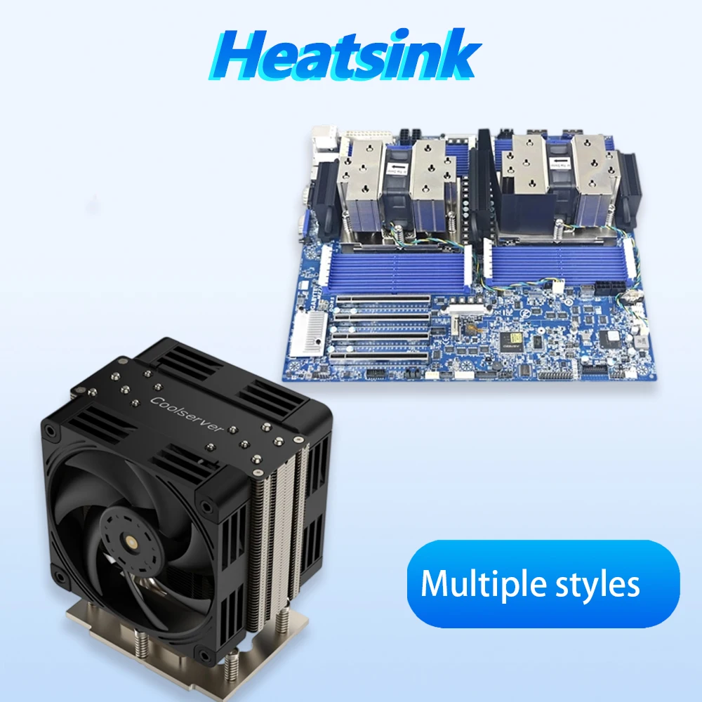 

Радиатор MOSFET материнской платы для MZ73-LM0, H13SSL-N H12DSI-N6 MS73 Tower-Type SP5, 6-трубный радиатор