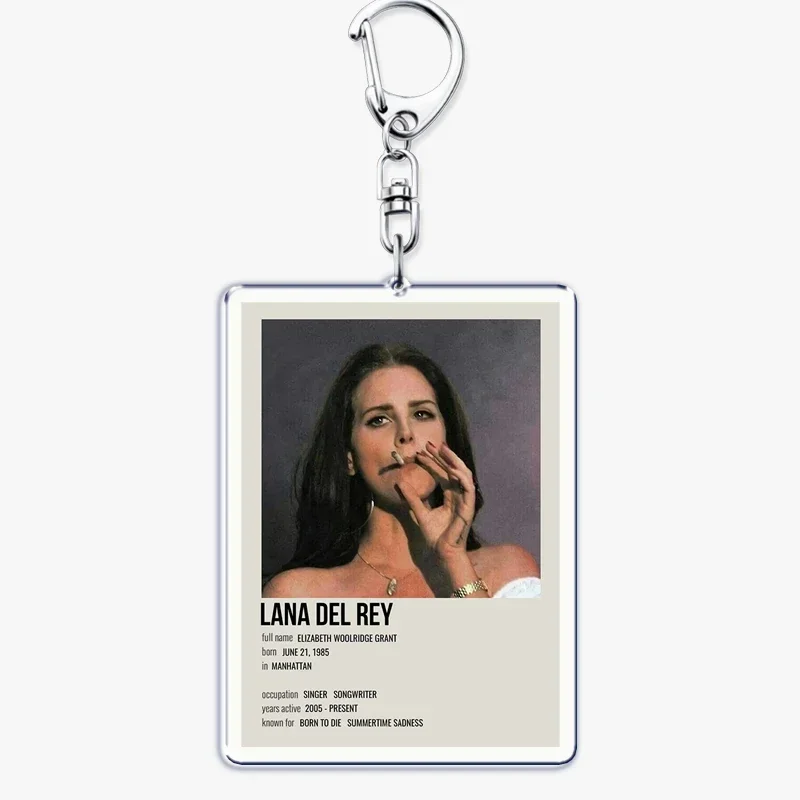 Hot Lana Del Rey Minimalistyczny brelok do kluczy do torby Breloczek do kluczy Born To Die Ultraviolence Breloczek do kluczy Biżuteria Prezent dla fanów