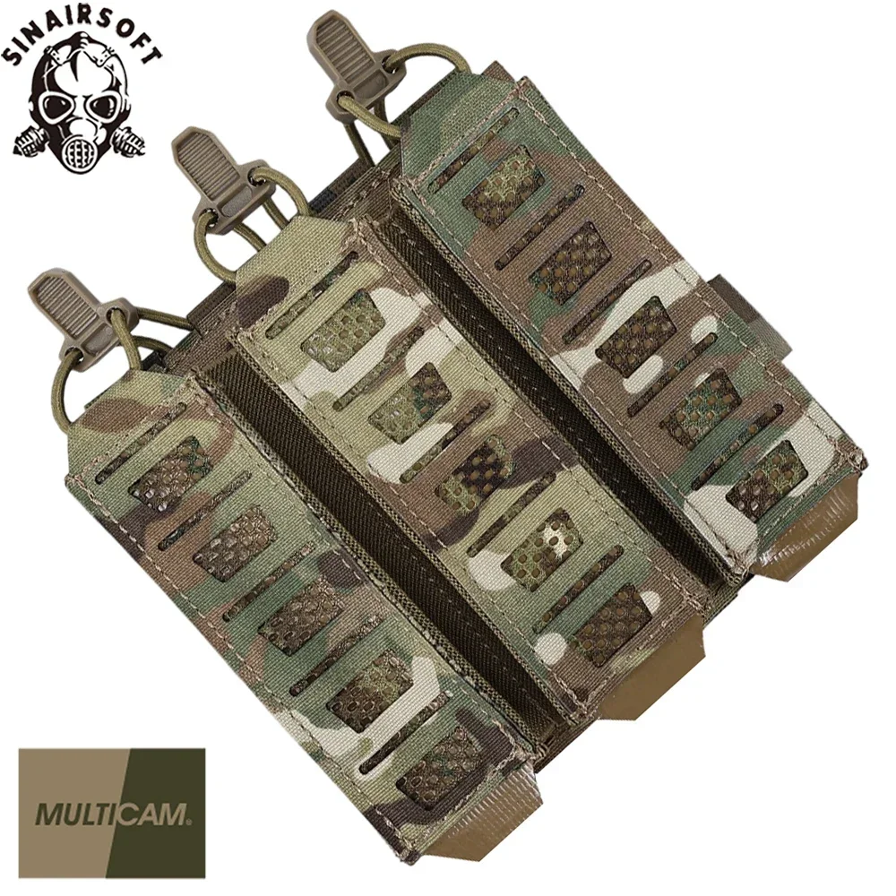 SINAIRSOFT Taktische MP5 MP7 Magazintasche mit elastischen Haltegurten für Weste, Brustgurt und Zubehör