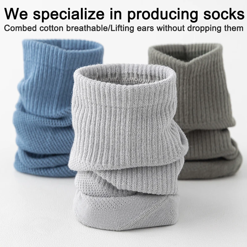 High Quality 6Pairs Men Socks Short Combed Cotton Mesh Breathable Odor proof and antibacterial Spring Summer for Male sock New