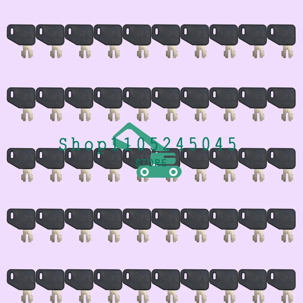 50pcs Main Gate Battery Power Ignition Keys Compatible with Excavator EC21 EC55 EC160B EC210