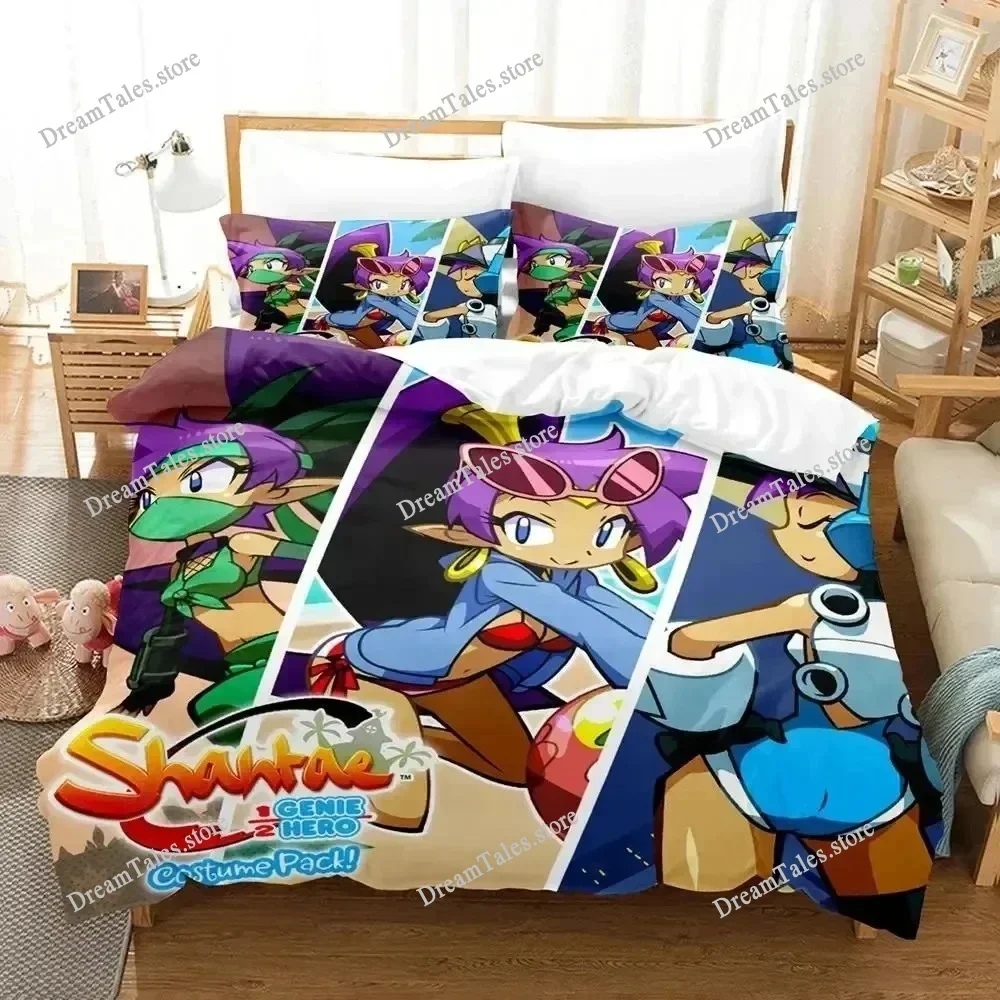 Home Textile Cartoons Shantae Half-Genie Hero Cover Duvet Cover Pillow Case Boy Girl Polyester Bedding Set King Queen Twin Size