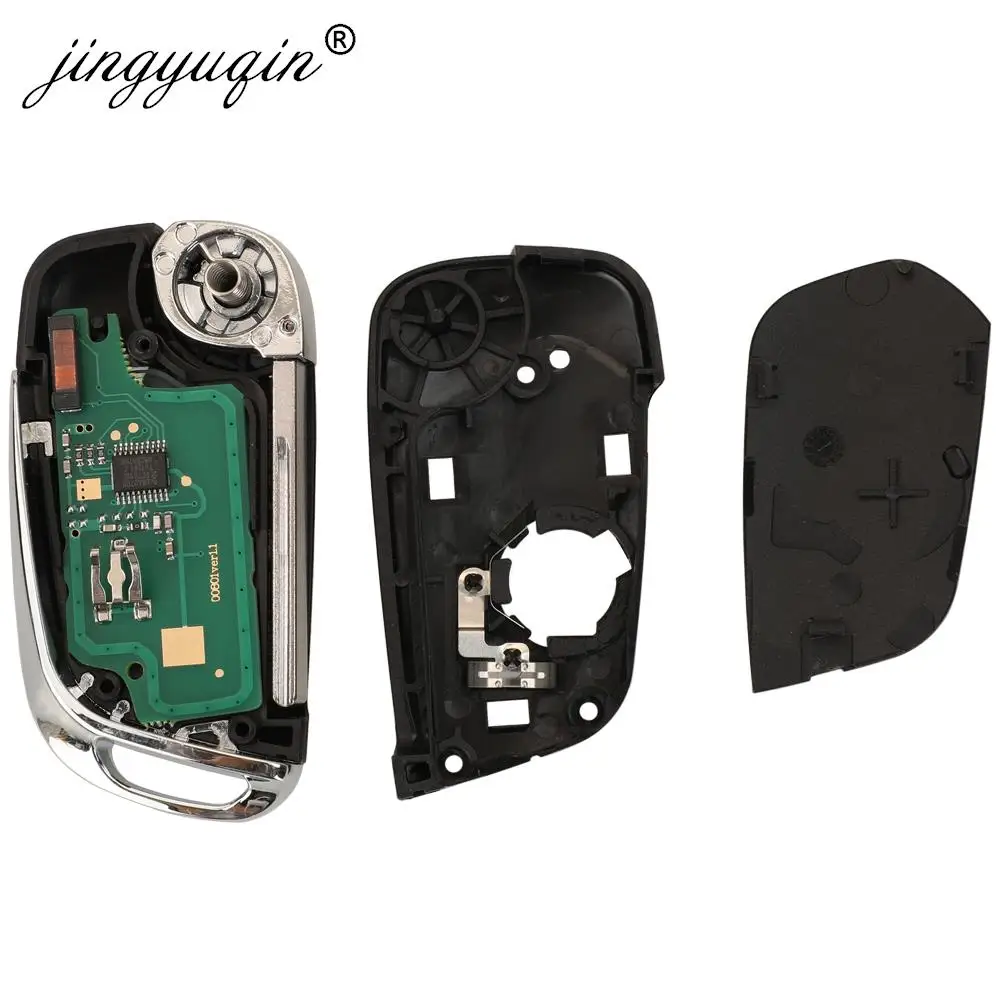 jingyuqin CE0536 2/3 Buttons Modified Flip Car key for Peugeot Partner 307 308 407 408 3008 ASK/FSK 433MHz PCF7961 HU83/VA2