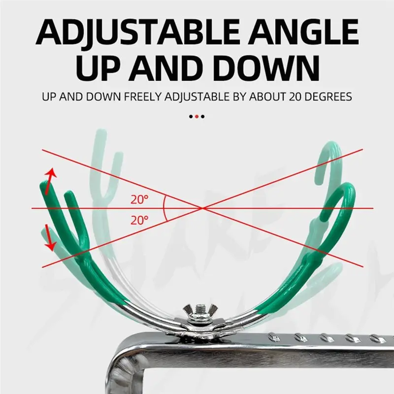 ABUE-Clip-On Bridge Fishing Bracket Railing Mount Adjustable Multifunctional Raft Fishing Bracket Rod Holder