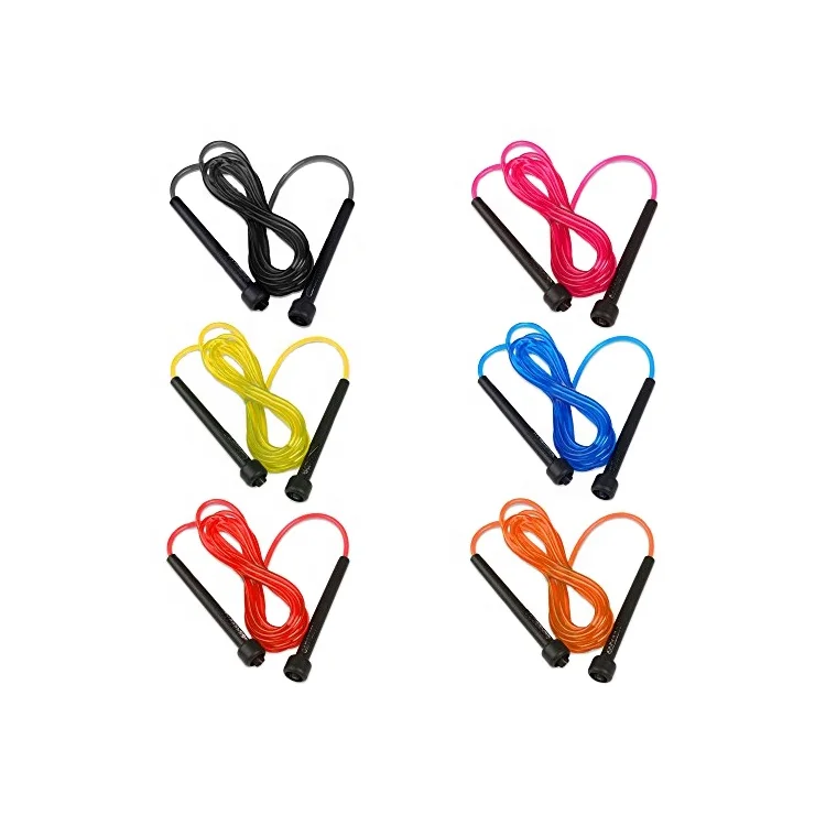 2026 Adjustable Custom Weighted Speed Sport PVC Jumping Rope Skipping Jump Rope for Fitness Exercisepromote sales