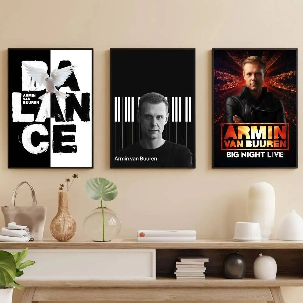 

A-Armin van Buuren Poster Self-adhesive Art Waterproof Paper Sticker Coffee House Bar Room