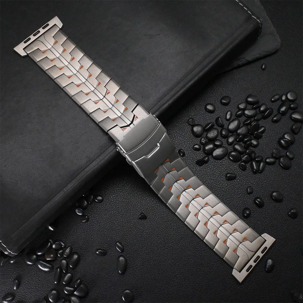 

Luxury Titanium Alloy Band for Apple Watch Ultra 2 49mm Series 10 9 8 7 6 5 4 SE 46mm 45mm 44mm Quick Release 26mm Width Strap