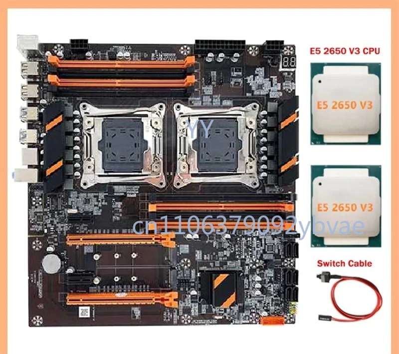 

X99 main board Dual DDR4 2011v3 server desktop computer e5 Zhiqiang 2678V3 multi-open set
