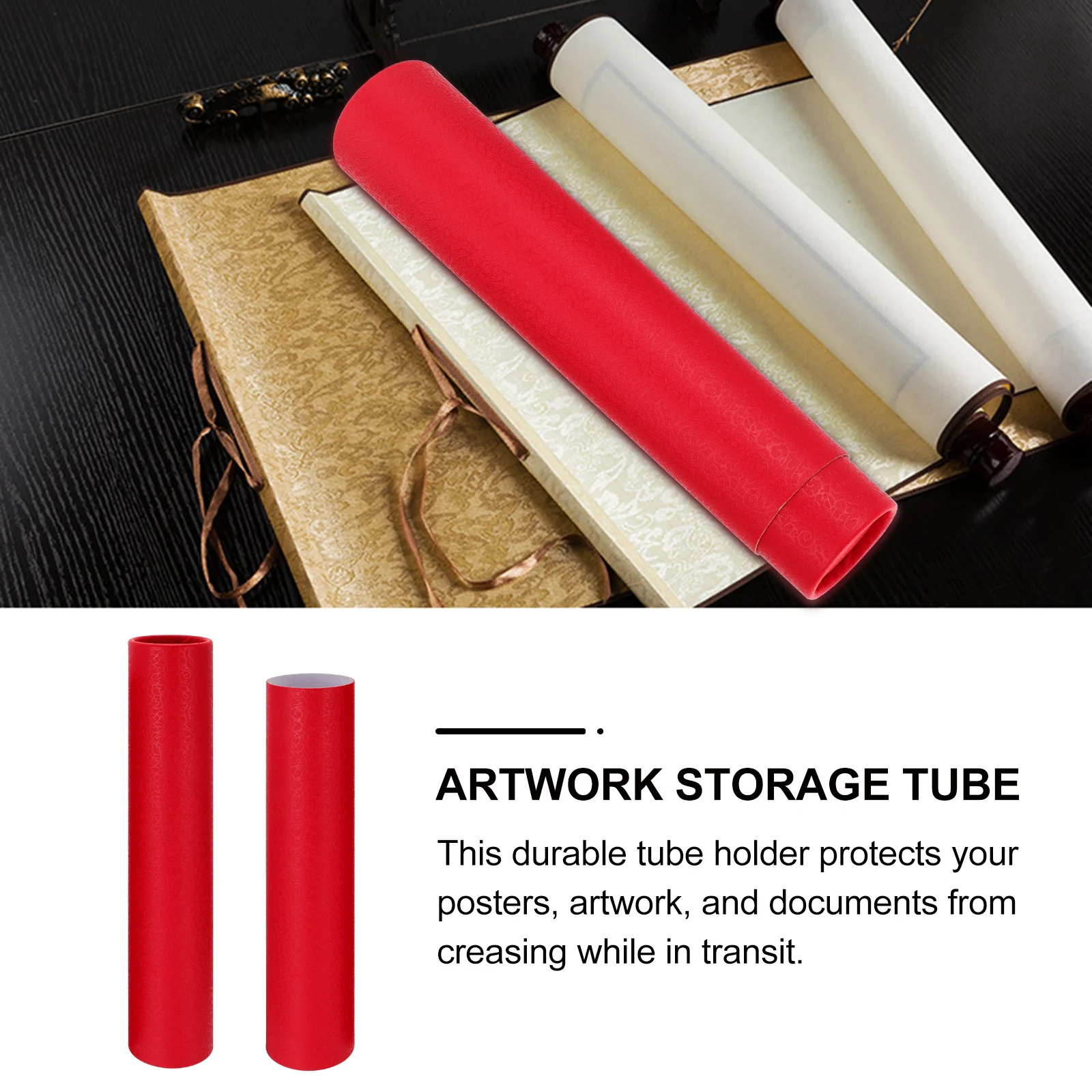 

Painting Tube Calligraphy Box Artwork Storage Document Telescopic Poster Case Paper Rolls Maps Blueprints Waterproof