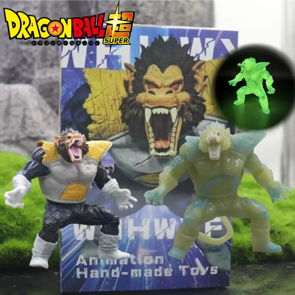 Figura de Dragon Ball de 13cm, gran mono Majin Vegeta Super Saiyan GK, acción noctilucente, emit, modelo ligero, colección de juguetes, regalos