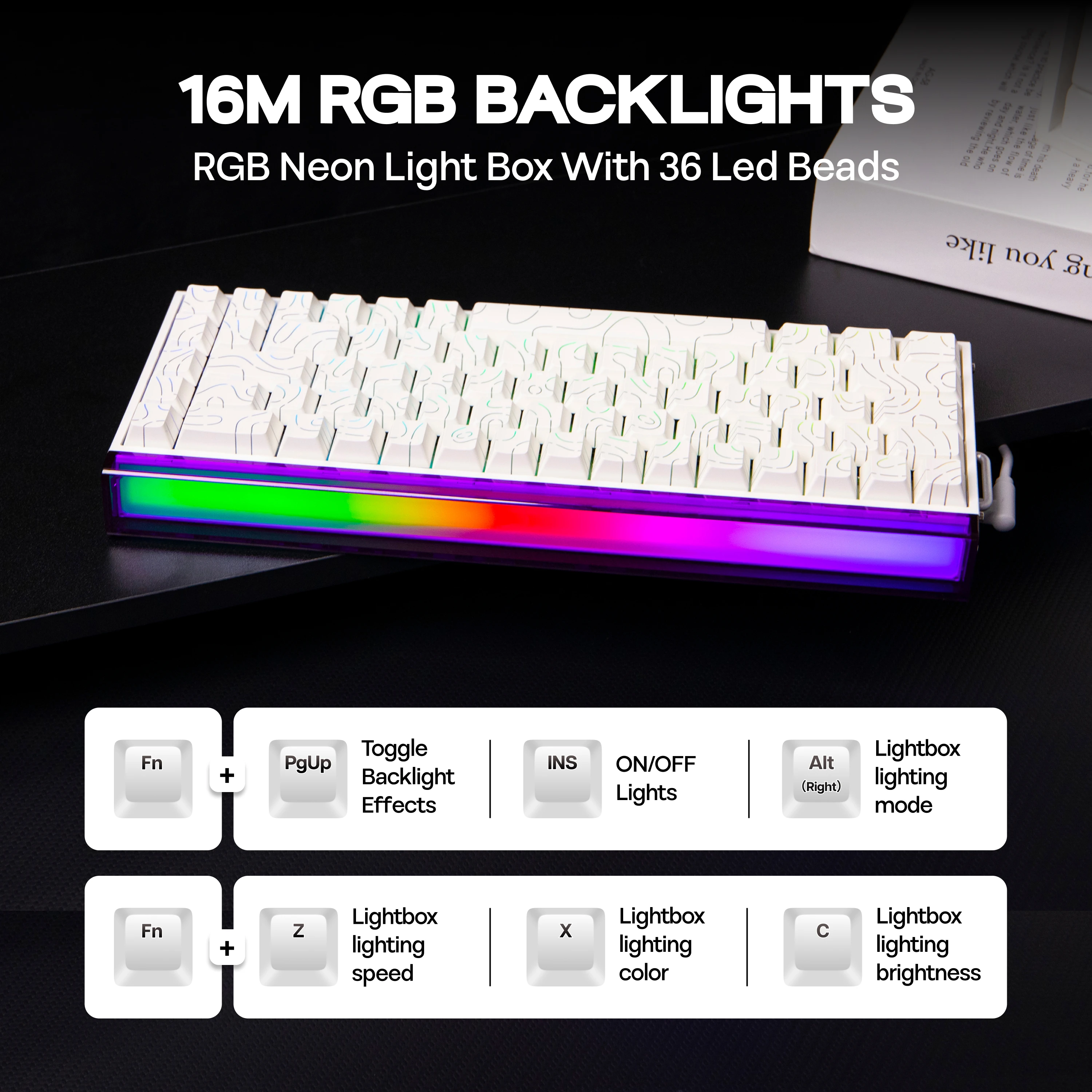 AULA Hero68 HE 65 % ANSI US-Layout Hot-Swap Wired Magnetic Gaming Keyboard 8 kHz Rapid Hall Effect Switch RGB-Hintergrundbeleuchtung Lichtbox