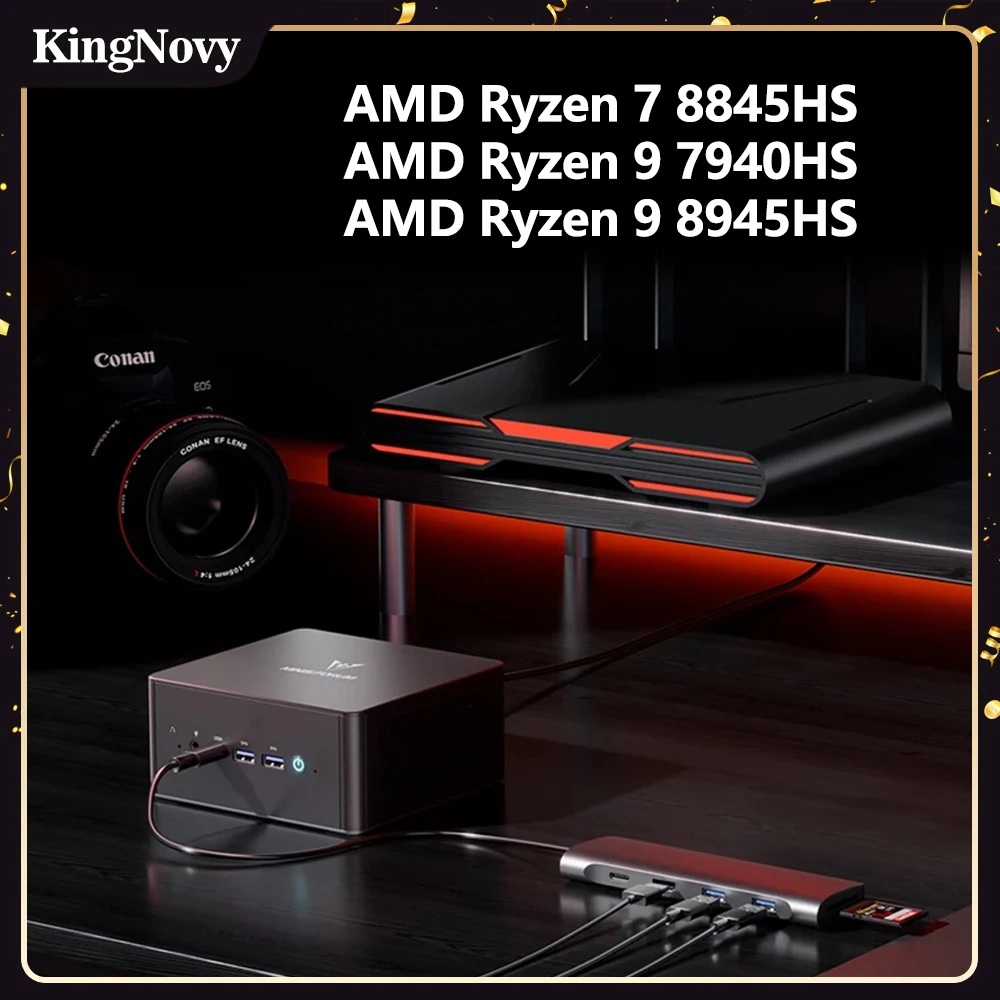 미니 FORUM 프로 XTX AMD Ryzen 9 8945HS 7940HS R7 8845HS 미니 PC 게이머, 2 * DDR5 2 * PCIE4.0 2 * USB4.0 윈도우 11 미니 컴퓨터, HTPC WiFi6