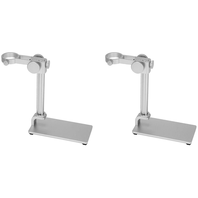 2X Aluminum Alloy Stand USB Microscope Stand Holder Bracket Mini Foothold Table Frame For Microscope Repair Soldering