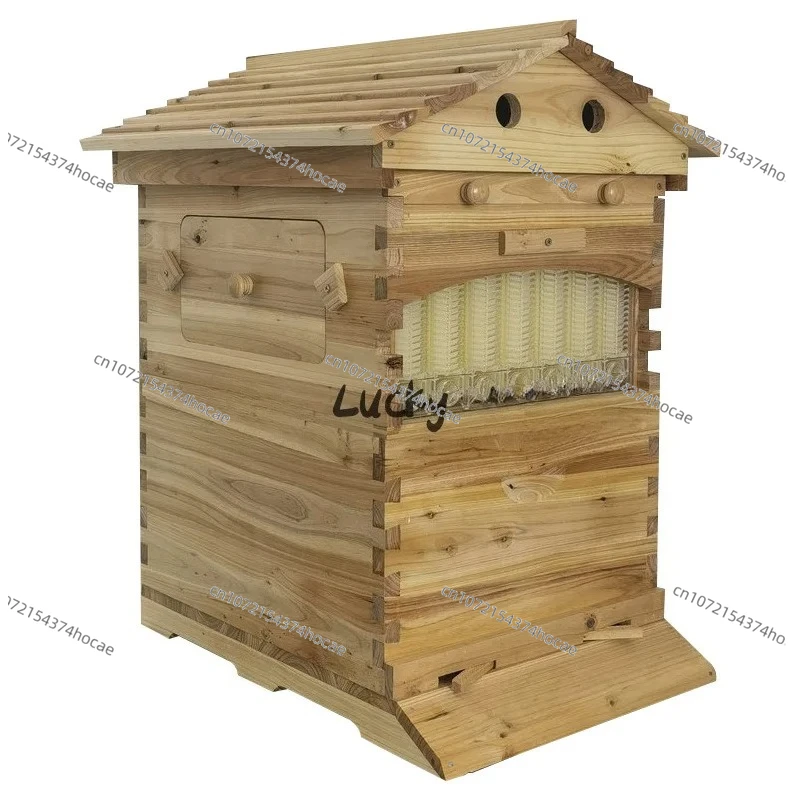 

Self-flowing bee box, a full set of double-layer high box with seven spleen automatic honey flow device