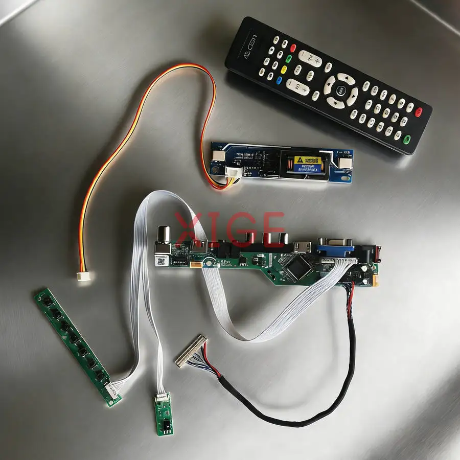 For LTN160AT04 CLAA185WA02 CLAA185WA03 LM156WH1 Matrix Controller Board Kit 1366x768 LVDS 30-Pin 2-CCFL 1366*768 HDMI+VGA+AV+USB