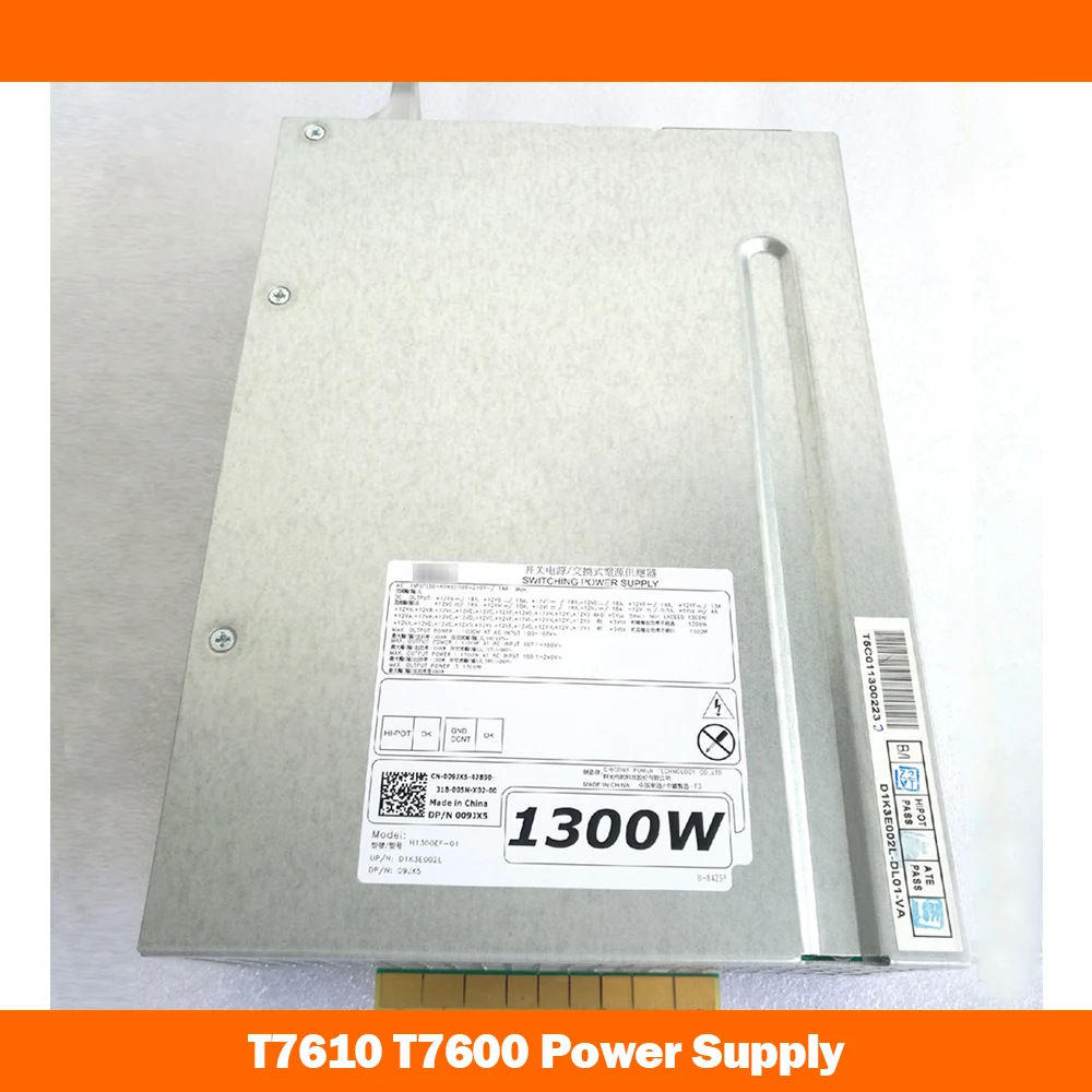 

H1300EF-01 For DELL T7610 T7600 1300W Power Supply D1300EF-01 09JX5 MF4N5 8VC90
