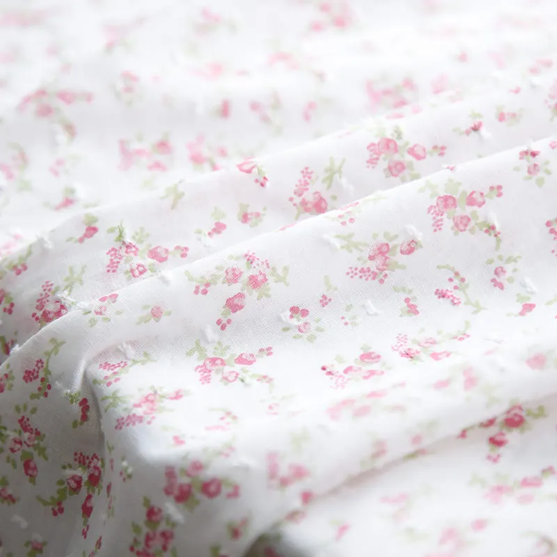 

Pure Cotton Fabric Floral Flower Spring and Summer Thin Dress Clothes Baby Clothes Handmade DIY Cotton Cloth