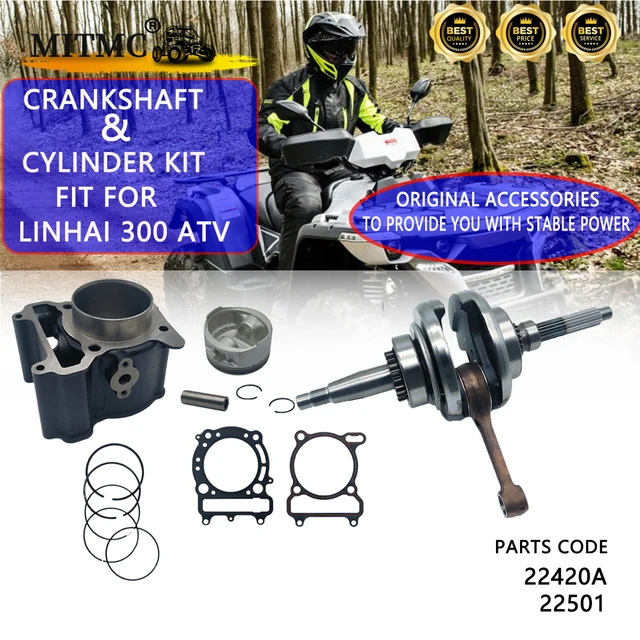 Oryginalny montaż wału korbowego i zestaw siłowników dla ATV Linhai 300 motorower ATV skuter gokart Buggy motocykl 22501 22420A