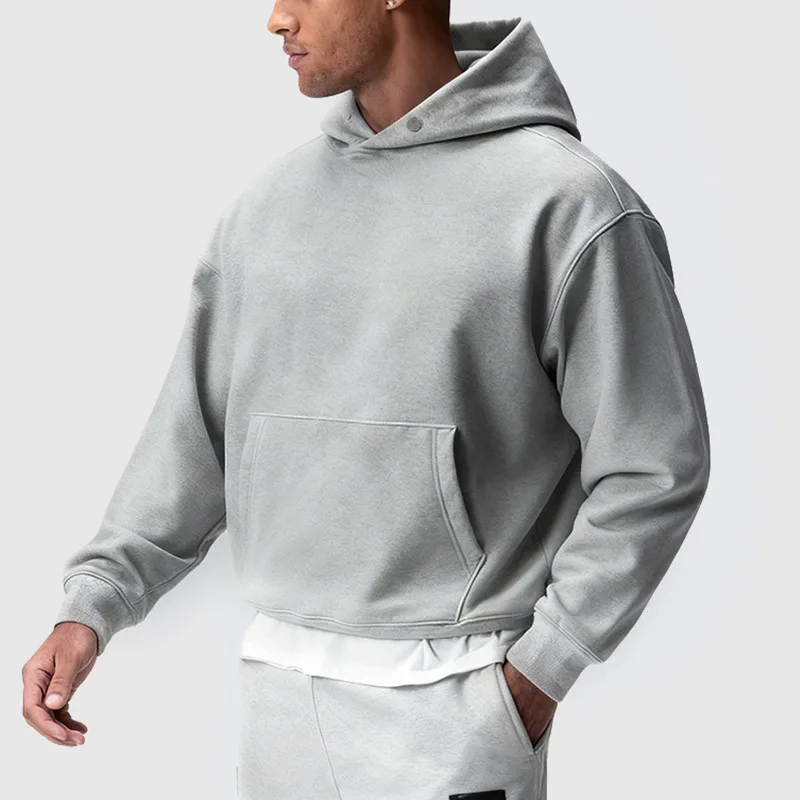 Men's Cotton Hoodie Jacket Fitness Gym Training Boxing Fighting Sportswear Running Workout Clothing Sport MMA BJJ Hooded Jackets