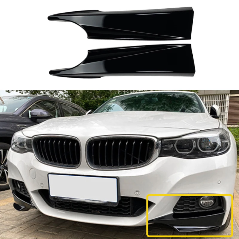 

Car Front Bumper Side Splitter Cover Lip Air Vent Intake Spoiler Gloss Black For BMW 3 Series GT F34 320i 325i M Sport 2014-2019